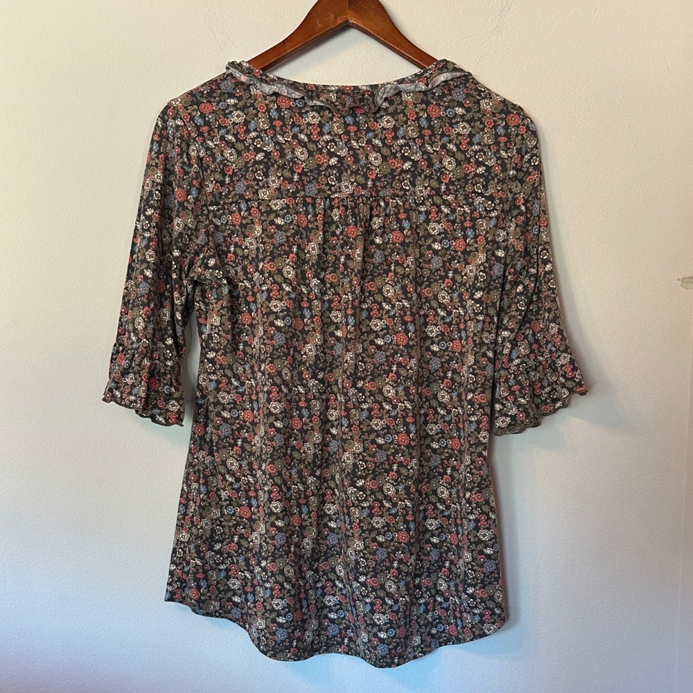 Floral Ruffle Women's Top - Picture 3 of 3